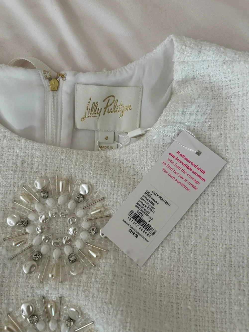 Lilly Pulitzer White Shift Dress NWT - Picture 4 of 5